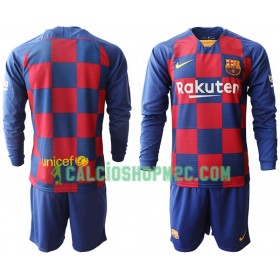 Barcellona Bambino Maglia Prima 2019/2020 Manica Lunga (+ Pantaloncini)